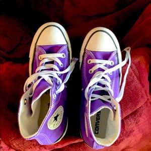 Purple Converse All Stars High Top sneakers